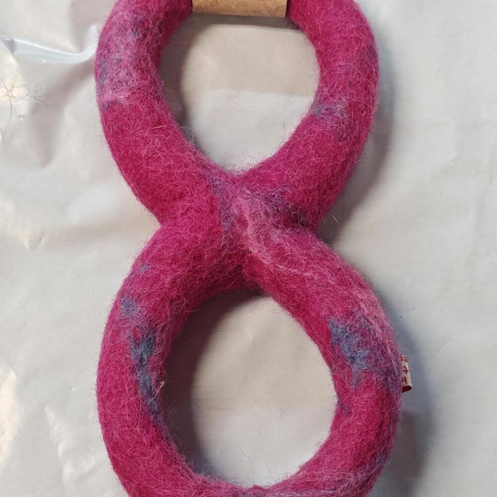 Wool Dog Toy, 11-Inch, Figure 8 Purple  Dog Toys